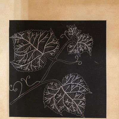 Sale Photo Thumbnail #231: Modern Minimalist Embroidered Botanical Wall Art