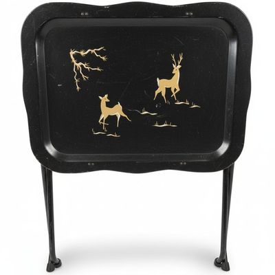 Sale Photo Thumbnail #264: Mid-Century Modern TV Tray Table with Deer Motif