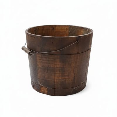 Sale Photo Thumbnail #206: Antique Wooden Stave Bucket