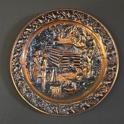 Sale Photo Thumbnail #280: Vintage Coppercraft Guild Embossed Copper Wall Plate