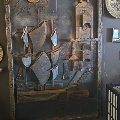 1967 Vanguard Studios Spanish Galleon Wall Sculpture