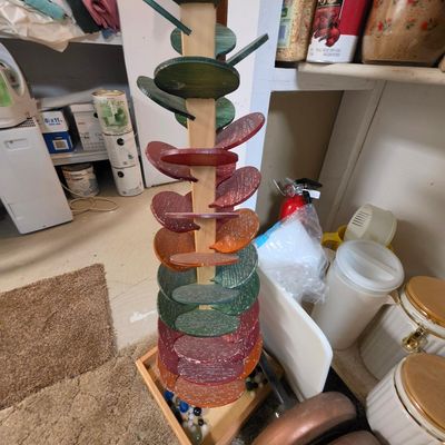 Sale Photo Thumbnail #191: Vintage Wooden Musical Marble Tree