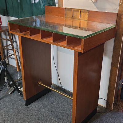 Vintage Mid-Century Modern Bank Check Writing Desk