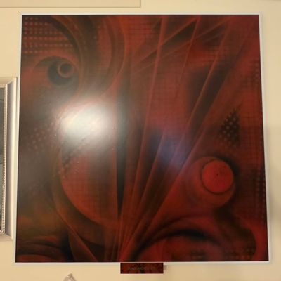 Sale Photo Thumbnail #229: Black and Red Eye Abstract Print