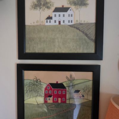 Sale Photo Thumbnail #248: Pair of Warren Kimble Framed Folk Art Prints