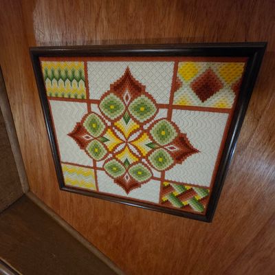 Sale Photo Thumbnail #193: Vintage Bargello Needlepoint Wall Art