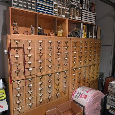 Vintage Library Card Catalog Cabinets