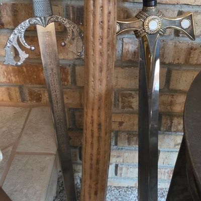 Sale Photo Thumbnail #170: Decorative Medieval-Style Sword Pair