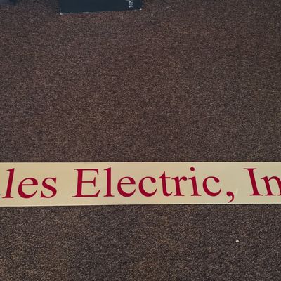 Sale Photo Thumbnail #256: Bales Electric, Inc. Sign. Approx. 7 1/2 Feet Michigan