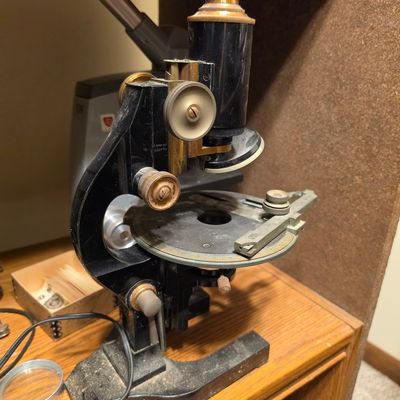 Sale Photo Thumbnail #115: Vintage Carl Zeiss Jena Monocular Microscope