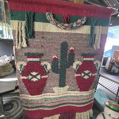 Sale Photo Thumbnail #237: Vintage 1980s ICA Southwestern Woven Wall Hanging
