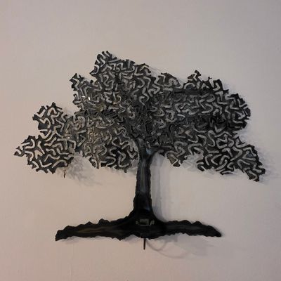 Curtis Jere Metal Tree Wall Sculpture