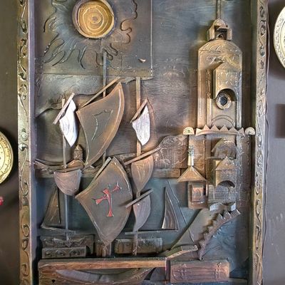 1967 Vanguard Studios Spanish Galleon Wall Sculpture