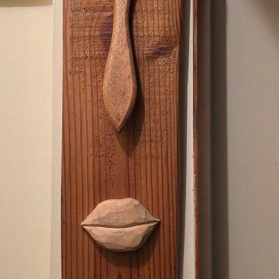 Sale Photo Thumbnail #250: Vintage Folk Art Assemblage Wall Sculpture