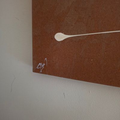 Sale Photo Thumbnail #204: Abstract Mixed Media Painting on Hardboard