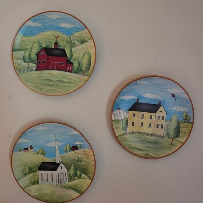 Sale Photo Thumbnail #282: Set of Three Warren Kimble 'Country Life' Salad Plates