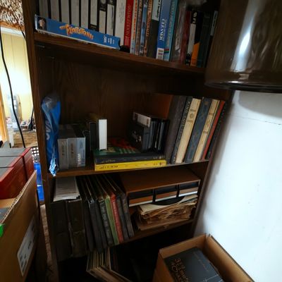 Sale Photo Thumbnail #242: Collection of Assorted Vintage Media and Bookshelf