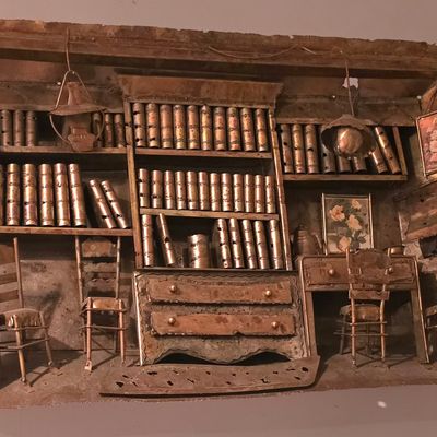 Vintage Metal Assemblage Miniature Diorama