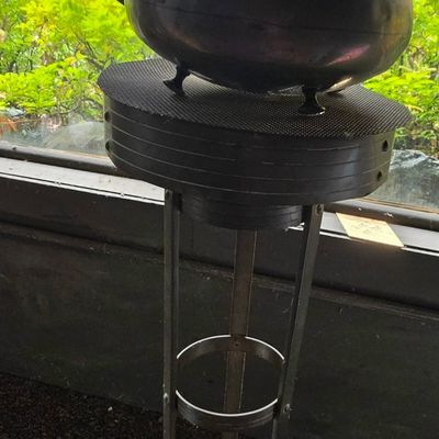 Arts and Crafts Copper Spirit Kettle on Tall Floor Stand