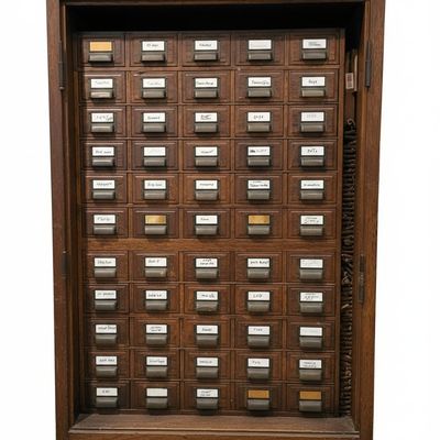 Antique Globe-Wernicke Quarter-Sawn Oak Multi-Drawer Cabinet