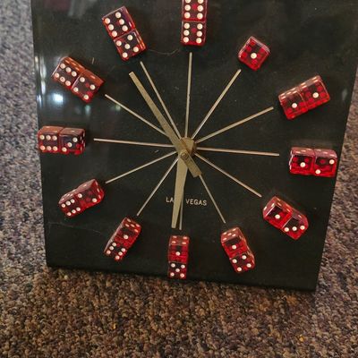 Sale Photo Thumbnail #233: Vintage Las Vegas Dice Wall Clock