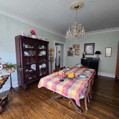 Sale Photo Thumbnail #14: Empire China Cabinet, TAble/Chairs, Chandelier