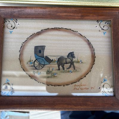 Sale Photo Thumbnail #50: Variety of items, from vintage glass to furniture, to art!