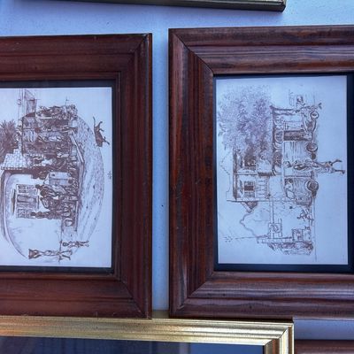 Sale Photo Thumbnail #52: Variety of items, from vintage glass to furniture, to art!