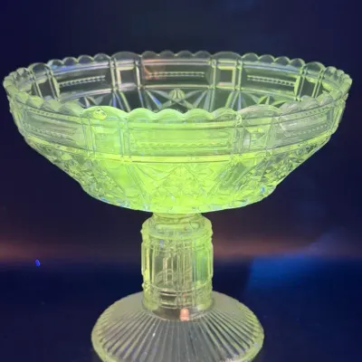 Richard & Hartley Style Pedestal Bowl-UV Reactive 