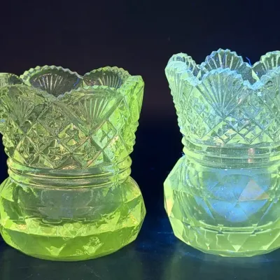 (2) Antique Westmoreland Toothpick Holders 