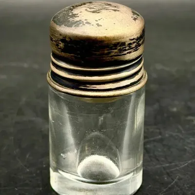 Sterling Silver Lid Webster Signed Apothecary Jar