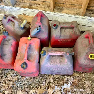 (7) Empty Gasoline Containers
