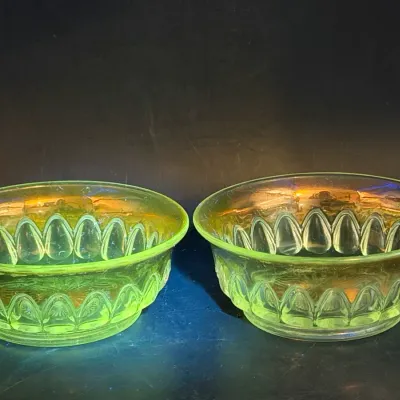 (2) Antique Optic Berry Bowls 