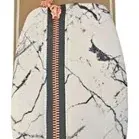 Oak and Reed hands-free waist band pouch in new packaging featuring a white marble pattern and rose gold-tone zipper.
