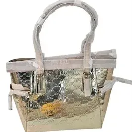 Michael Kors metallic gold and silver tote bag, brand new in original protective packaging.