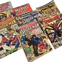 Collection of vintage Marvel Tales Starring Spider-Man comic books, featuring iconic Bronze Age cover art.