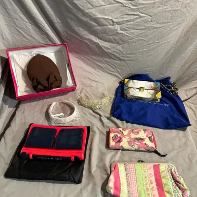 Assortment of Designer, Purses, and Hat