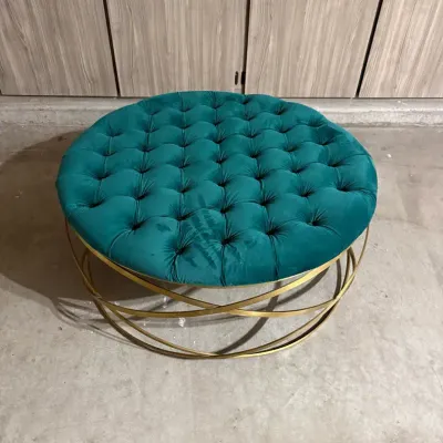Ottoman in Green and Gold