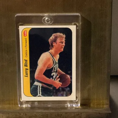 1986-87 Fleer Basketball Larry Bird Sticker #2 - Boston Celtics HOF in One-Touch   