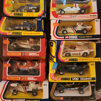Sale Photo Thumbnail #55: Vintage Corgi cars.
New in packages.
$10 each, more than shown.