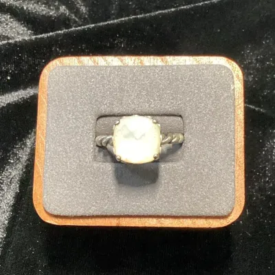 Pandora Mother Of Pearl & Sterling Ring Size 8.25