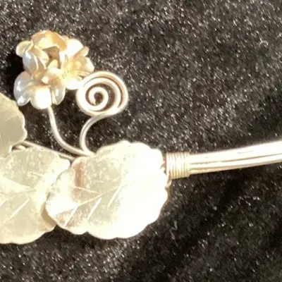 Sterling Flower Brooch