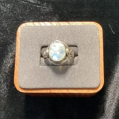 Sterling & Quartz Ring Size 7.5
