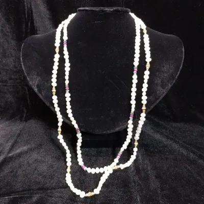Pearl Necklaces With 14k Gold Foil Accents
