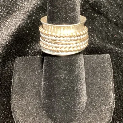 Sterling Spinner Band Ring Size 5.5