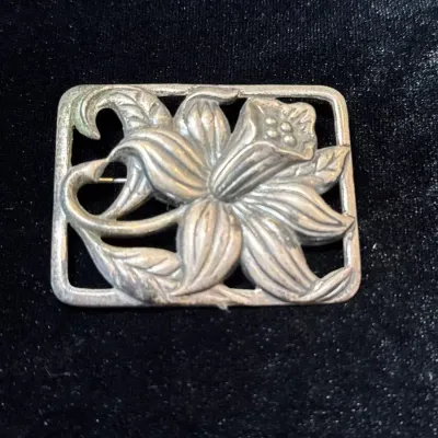 Danecraft Sterling Daffodil Brooch