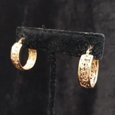 14k Hoop Earrings Made In Turkey