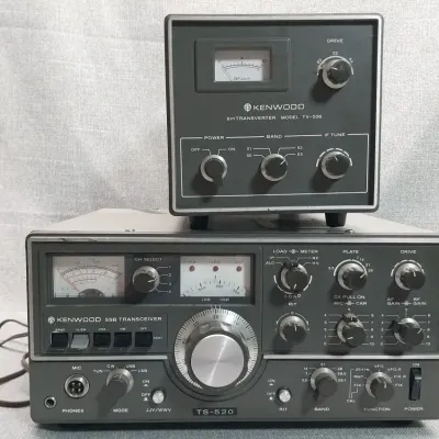 Kenwood TS-520 Ham Radio Transceiver & TV-506 6 Meter Transverter & Other HAM Radio Accessories 