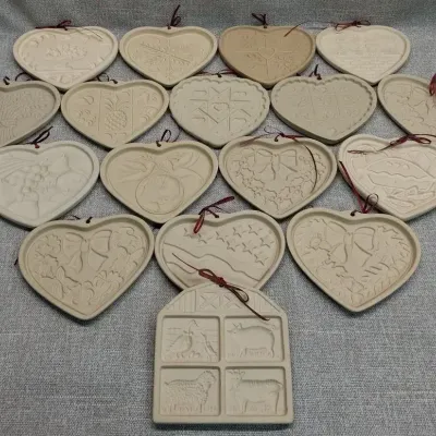 Pampered Chef Stoneware Cookie Molds