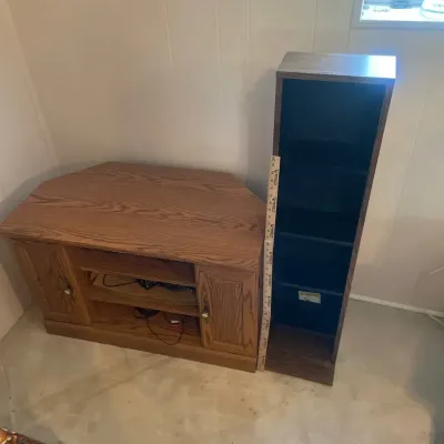 Entertainment Center Cabinet and Display Shelf